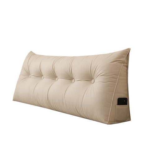 RichMagic 삼각성 침대 등받이 쿠션 대형 더블 소파 긴 그물 베개, 베이지-추천-상품