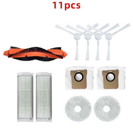 로봇 청소기 메인 브러시/사이드 브러시 + 고효율 공기 필터 + 대걸레 천 + 방진 봉지 호환 샤오미 M30 Pro C107 부품, 11pcs-추천-상품