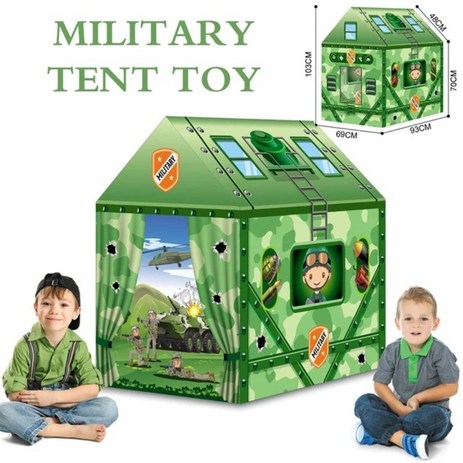 인테리어 텐트 플레이하우스 놀이공간 휴대용 접이식 미니 인테리어 텐트 대형 플레이하우스, 군대-추천-상품
