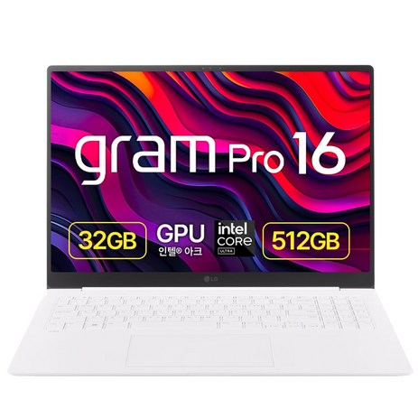 [Win11 FPP+SSD 256GB 증정] LG전자 그램 Pro 16ZD90SP-GX79K 코어 울트라7 인텔 Arc, 16ZD90SP-GX79K+윈11/SSD256 설치, Free DOS, 32GB, 512GB, 에센스 화이트-추천-상품