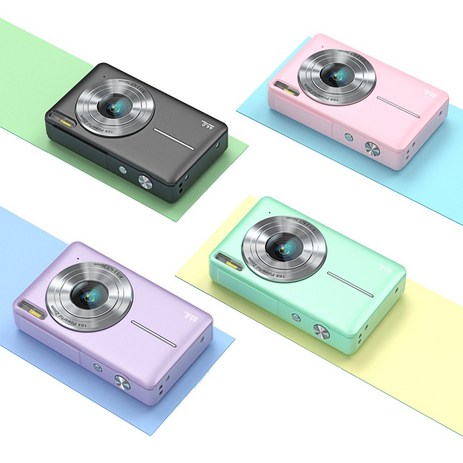 ZOSTUIC 디지털 카메라 2.4 inch 4400W HD 1080P 16X 줌 카메라 + 32GB 메모리 카드 손떨림 방지 컴팩트 카메라 소년 소녀 기념일 생일 크리스마스 선물, 보라색-추천-상품