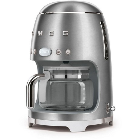 Smeg 필터 커피 머신 스메그 커피메이커 DCF02SSEU 1.4리터 커피포트 영구 1x4 브러시드 스테인리스 스틸 Q312887-추천-상품