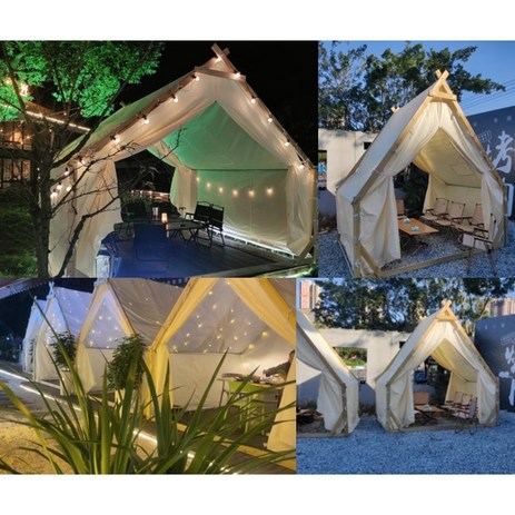 TentRoo 카페 천막 야외 텐트 몽골 캐노피 카페 천막 루프탑 인디언 방수 사각 삼각 쉘터, 2) 삼각형 2.5x2m-추천-상품