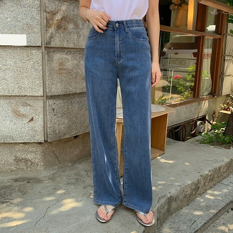 바잉몰 여성 [[숏.기본.롱/5size] 이번여름 속밴딩 쿨 썸머 와이드 데님 팬츠 -3color-추천-상품