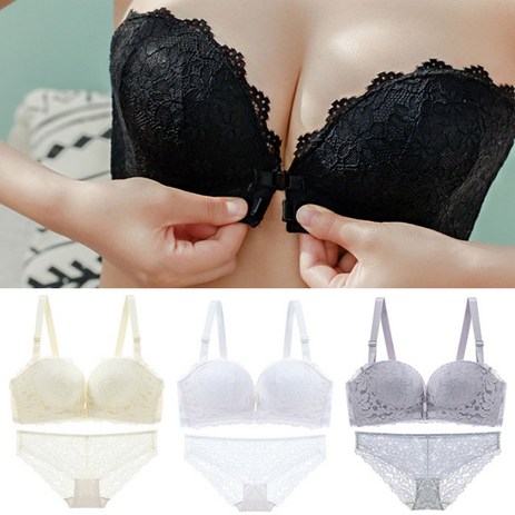 앞후크-레이스-속옷세트-웨딩브라-끈없는브라-오프숄더브라-추천-상품