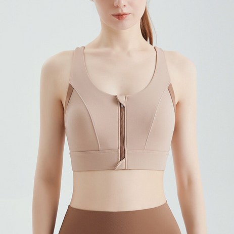 스포츠브라 필라테스 헬스 요가 앞지퍼 브라탑-추천-상품