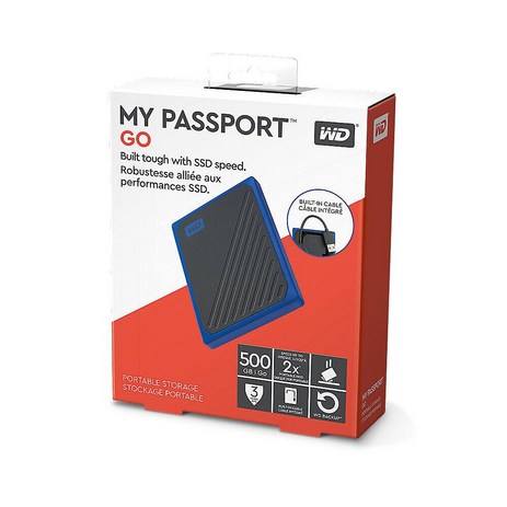 *신규* * WD 500GB My Passport GO RUGGED SSD 휴대용 드라이브 USB3 FS 116691-추천-상품