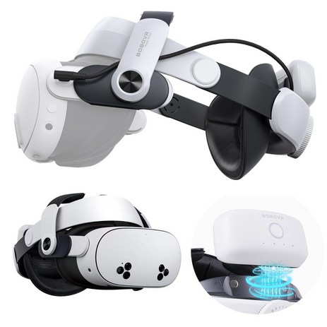 메타퀘스트3 스트랩 3S호환 배터리 헤일로 헤드스트랩 BOBOVR M3PRO 액세서리, 1개, BOBOVR M3 PRO-추천-상품
