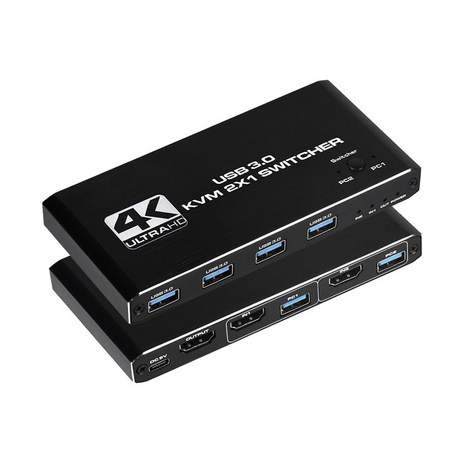 Coms HDMI KVM 스위치 선택기 2대1 USB3.0 4포트 OU949-추천-상품