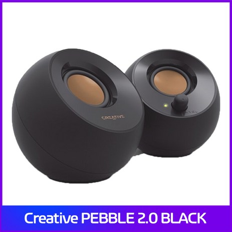 Creative PEBBLE 2.0 스피커, 블랙-추천-상품