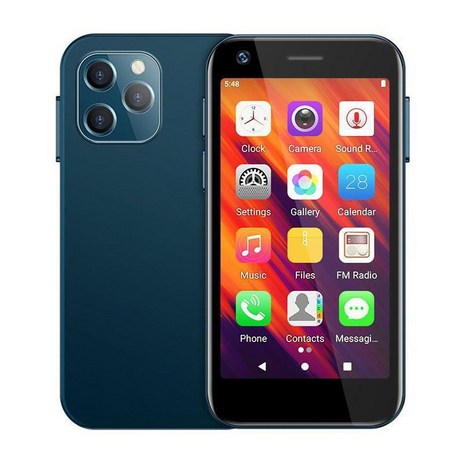 SOYES XS12 3GB RAM 32GB/64GB ROM 슈퍼 미니 스마트폰 4G LTE 3.0인치 화면 안드로이드 10.0 귀여운 소형 핸드폰 선물, 블루, 64GB-추천-상품