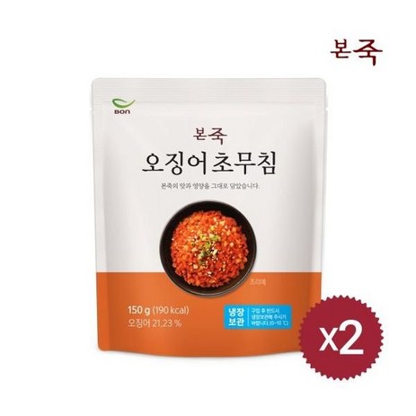 [본죽] 오징어 초무침 150g, 2개-추천-상품