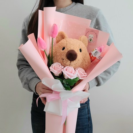 대왕잎사귀 쿼카 인형 발표회 유치원 재롱잔치 졸업식 꽃다발, 잎사귀쿼카꽃다발, 여자장난감-추천-상품