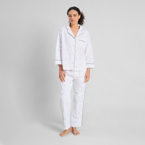 슬리피존스 W MARINA PAJAMA SET TENNIS EMBROIDERY WHITE-추천-상품