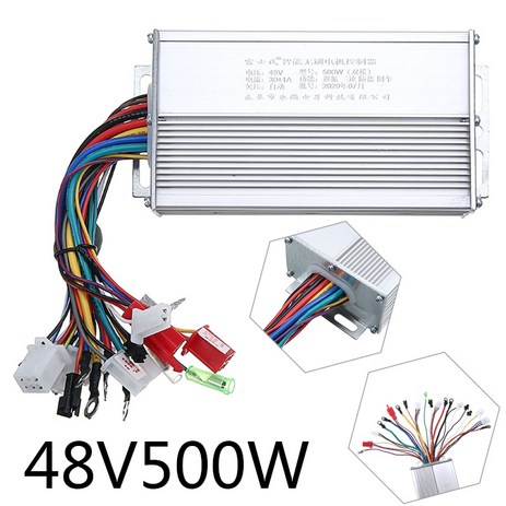 48V 500W 새로운 전기 자전거 액세서리 전자 자전거 스쿠터 브러시리스 DC 모터 속도 컨트롤러 긴 서비스 수명, 1개-추천-상품