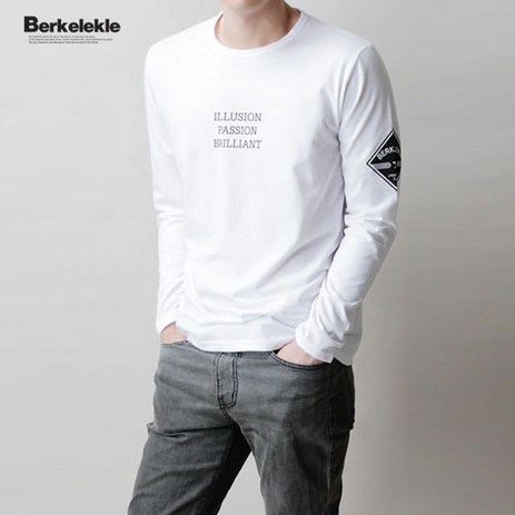 버클리클 일루젼 남성 긴팔티 면 티 라운드 긴팔 티셔츠 남자 프린팅-추천-상품