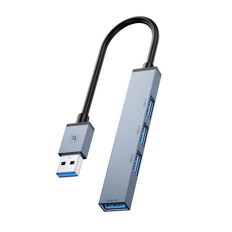 Toocki 4포트 USB3.0 맥북 멀티포트 허브 TQ-HUB05, 1개, 푸른 색, 1개-추천-상품