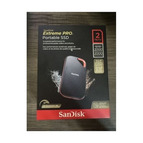 SanDisk 익스트림 PRO V2 2TB USB-C 휴대용 외장형 SSD 솔리드 스테이트 드라이브[세금포함] [정품] (SDSSD [정품]E81-2T00-G25) 35586243-추천-상품