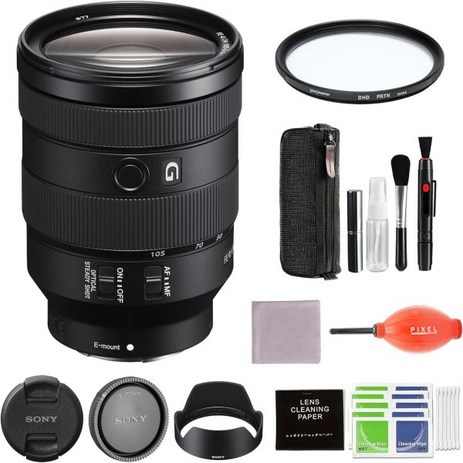 소니 카메라 Sony FE 24-105mm F4 G OSS Full Frame Zoom Lens (SEL24105G) Bundle with 77MM Digital HD Filter, SEL24105G2 + DHD Filter + Star-추천-상품