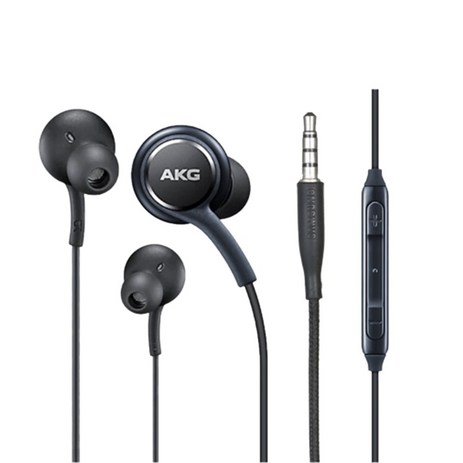 삼성 정품 AKG 유선이어폰 3.5파이 스마트폰 S10 S9 S8 노트9 노트8 갤럭시 화이트/블랙, 1개입, 블랙-추천-상품