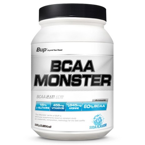 BUP BCAA몬스터 소다맛 아미노산 헬스보충제 BCAA, 500g, 1개-추천-상품