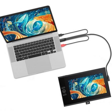 UE12UE12 Plus U1200U1600 화면이 있는 드로잉 태블릿과 호환되는 UGEE 3 in 1 케이블-추천-상품
