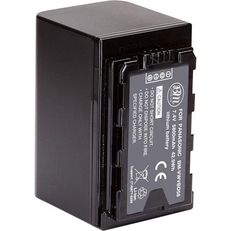 BM Premium VWVBD58 Battery for Panasonic AGVBR59 BGH1 HCX1 HCX1500 HCX2000 AGCX10 AGCX350 AGUX180-추천-상품