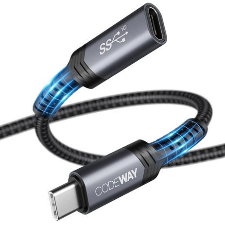 코드웨이 USB C타입 3.2 GEN2 연장케이블, 1개, 1m-추천-상품