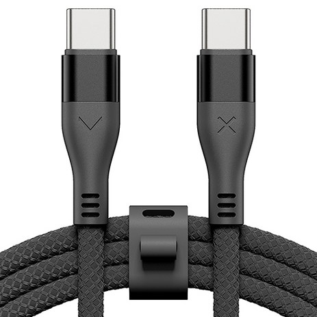 빅쏘 우븐 패브릭 단선방지 USB C to C 타입 PD 60W 고속 충전 아이폰 갤럭시 케이블, 1개, 블랙, 1.2m-추천-상품