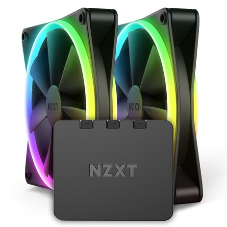 NZXT F140 RGB DUO Matte Black (2PACK/Controller) 시스템 케이스 쿨러-추천-상품