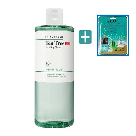 브링그린 티트리 시카 수딩 토너 + 사은품(마스크팩) 각질 피지 케어, 1개, 510ml-추천-상품