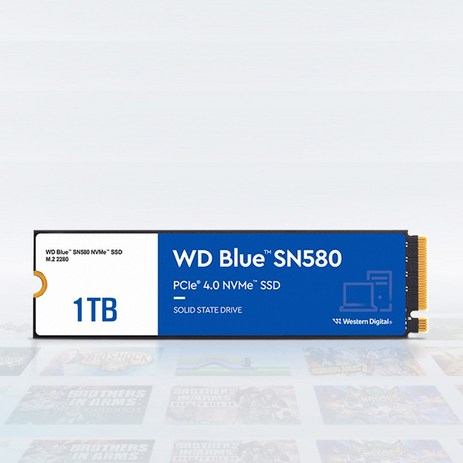 웨스턴디지털 WD BLUE SN580 1TB NVMe SSD [ SN570 후속모델 ]-추천-상품