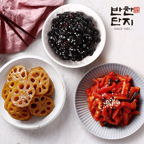 반찬단지 무말랭이1Kg+연근조림1Kg+콩장조림1Kg, 3kg, 1세트-추천-상품