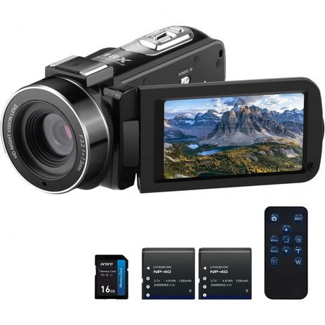 ORDRO 비디오 카메라 캠코더 Full HD 1080P 30FPS 30MP IR Night Vision Vlogging 레코더 유튜브용 3.0인치 IPS 스크린 18X 줌 1-추천-상품