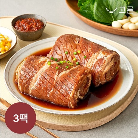 고른 칼집 멍석말이 돼지왕구이 750g 3팩, 3개-추천-상품