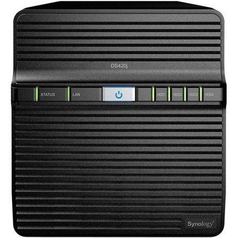 Synology DiskStation DS420j NAS Server1.4 포함GHz CPU 1GB 메모리 72TB HDD 스토리지 1Gb ELAN 포트 1개 DSM 운영 체제, 2) 16TB (4 x 4TB) SATA 3.5