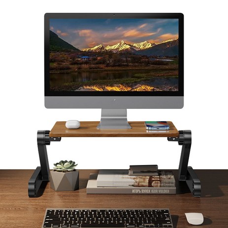 ZOZOFO 높이조절 모니터암 받침대 접이식 노트북 거치대, 1개, 블랙-추천-상품