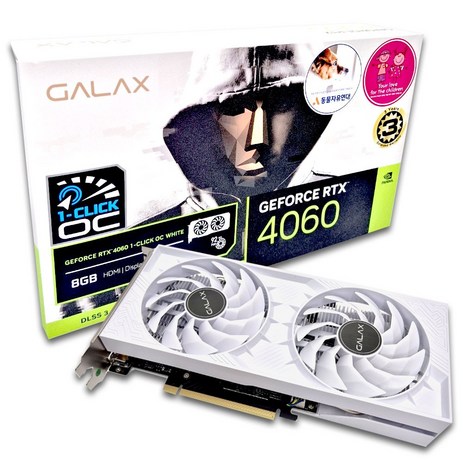 갤럭시 GALAX 지포스 RTX 4060 WHITE OC D6 8GB 그래픽카드-추천-상품