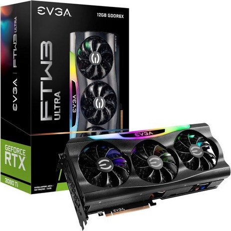 에브가 EVGA 지포스 RTX 3080 Ti FTW3 울트라 게이밍 12G-P5-3967-KR 12GB GDDR6X iCX3 기술 ARGB LED 금속 백플레이트, EVGA RTX 3080 Ti FTW3 ULTRA-추천-상품