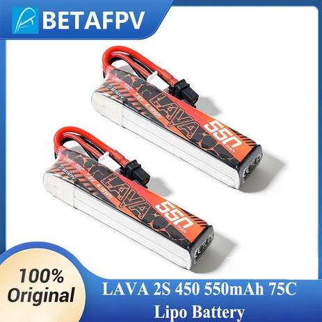 BETAFPV LAVA 2S 450 550mAh 75C Lipo 배터리 XT30 플러그 FPV 레이싱 드론 비행기용, [03] 3개 450mAh 2S 75C, 3개-추천-상품