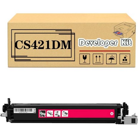 CS421DK CS421DC CS421DM CS421DY Developer Kit Compatible for Lexmark CS421dn CS521dn CS622de CX421, Magenta*1-추천-상품