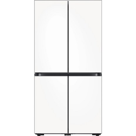 삼성전자 비스포크 4도어 냉장고 글래스 875L 방문설치, 새틴 화이트(상단), 새틴 화이트(하단), RF85C90F1W6-추천-상품