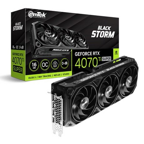 이엠텍 지포스 RTX 4070 Ti SUPER BLACK STORM OC D6X 16GB-추천-상품