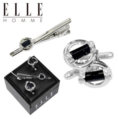 [ELLE HOMME] 엘르옴므 넥타이핀/커프스 세트- 블루골드캡슐-추천-상품