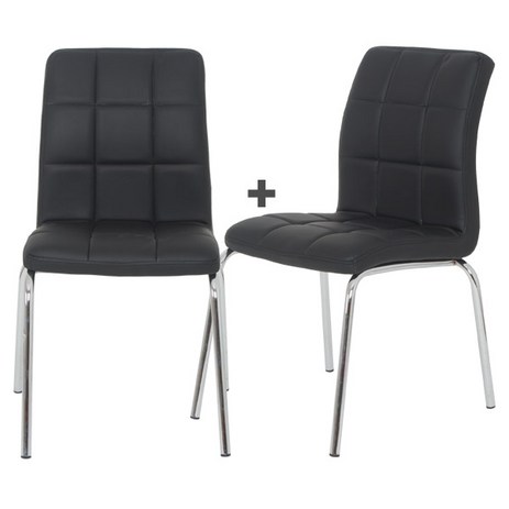 베스트렉 B227 인테리어의자 1+1 식탁의자 책상의자, 블랙(1+1), 2개-추천-상품