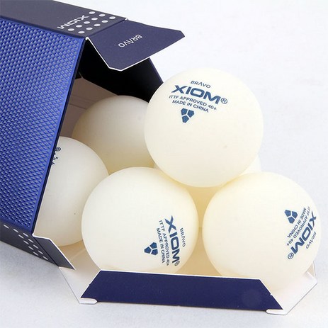 엑시옴 브라보 경기용 ABS 플라스틱 탁구공 6p, 흰색, 6개입, 1개-추천-상품