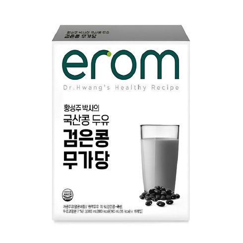 이롬 검은콩 무가당 두유 190mlX100팩 - 이롬 황성주 검은콩 무가당두유 190ml x 60팩, 16개