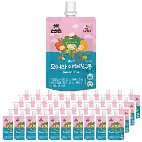 아이누리 - 아이누리 마시는 모여라 야채친구들 주스, 100ml, 40개