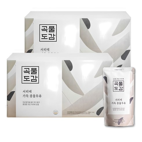 서리태비건콩물염색 - 곡물도감 국산 무가당 서리태 콩물두유, 180ml, 30개