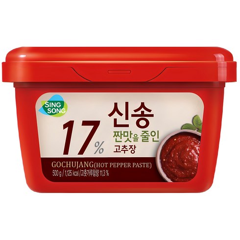 저염고추장 - 신송 짠맛줄인 건강한 고추장, 500g, 1개